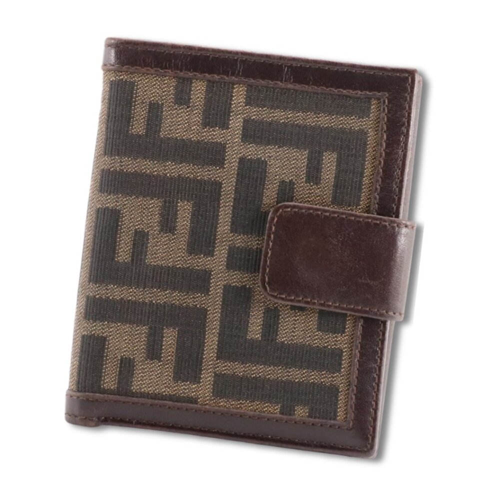 Fendi Zucca Canvas & Leather Bifold Wallet